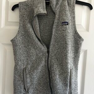 Patagonia women’s  Heather Gray Zip-Up Fleece Vest